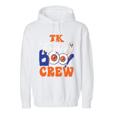 Tk Teacher Boo Crew Ghost Spooky Halloween Tk Squad Matching Meaningful Gift Garment-Dyed Fleece Hoodie