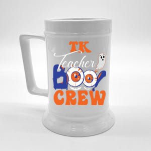 Tk Teacher Boo Crew Ghost Spooky Halloween Tk Squad Matching Meaningful Gift Beer Stein