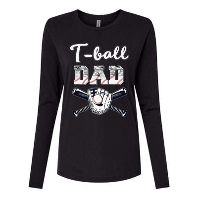 TBall Tee Ball Dad Baseball Dad Game Day Father's Day Womens Cotton Relaxed Long Sleeve T-Shirt