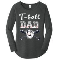 TBall Tee Ball Dad Baseball Dad Game Day Father's Day Women's Perfect Tri Tunic Long Sleeve Shirt