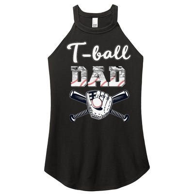 TBall Tee Ball Dad Baseball Dad Game Day Father's Day Women’s Perfect Tri Rocker Tank