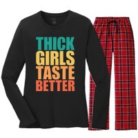 Thick Taste Better Thick Taste Better Women's Long Sleeve Flannel Pajama Set 