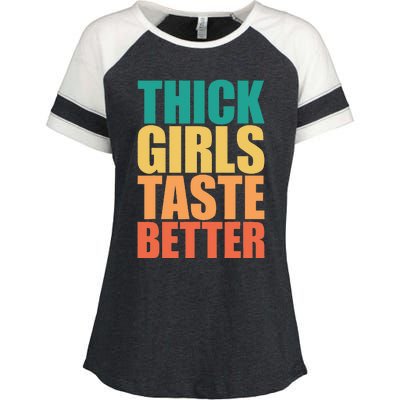 Thick Taste Better Thick Taste Better Enza Ladies Jersey Colorblock Tee