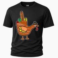 Thanksgiving Turkey Bird Middle Finger Cooling Performance Crew T-Shirt
