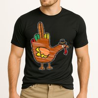 Thanksgiving Turkey Bird Middle Finger Cooling Performance Crew T-Shirt