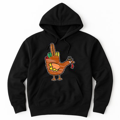 Thanksgiving Turkey Bird Middle Finger Hoodie
