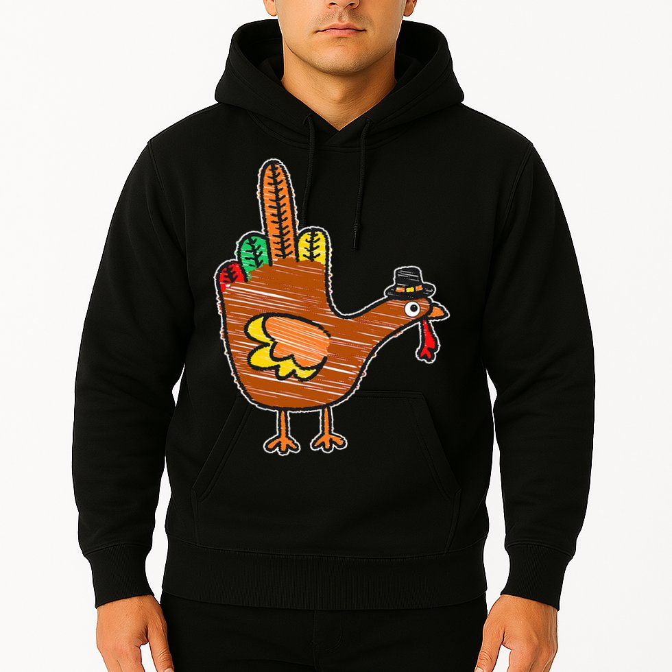 Thanksgiving Turkey Bird Middle Finger Hoodie