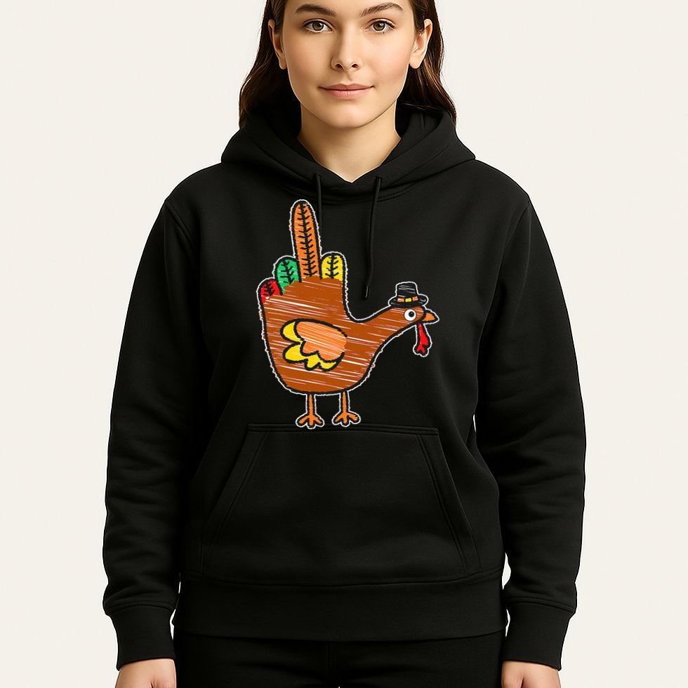 Thanksgiving Turkey Bird Middle Finger Hoodie