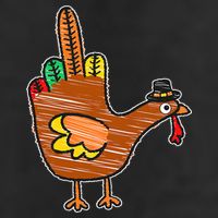 Thanksgiving Turkey Bird Middle Finger Adult Drive Performance Visor