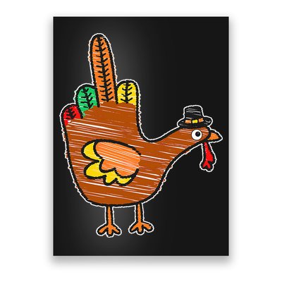 Thanksgiving Turkey Bird Middle Finger Poster