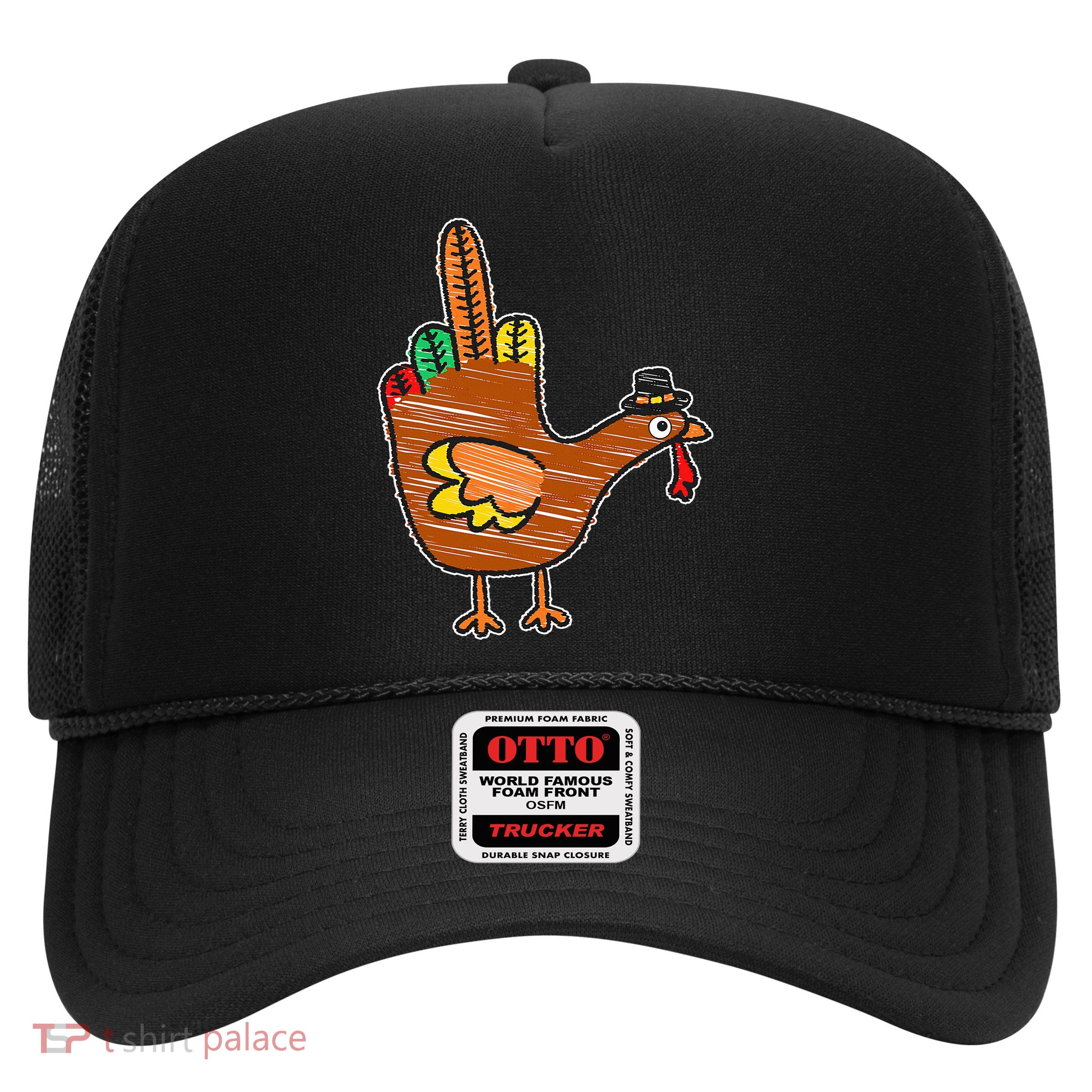 Thanksgiving Turkey Bird Middle Finger Trucker Hat
