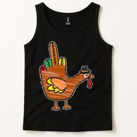 Thanksgiving Turkey Bird Middle Finger Tank Top