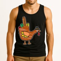 Thanksgiving Turkey Bird Middle Finger Tank Top