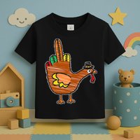Thanksgiving Turkey Bird Middle Finger Toddler T-Shirt