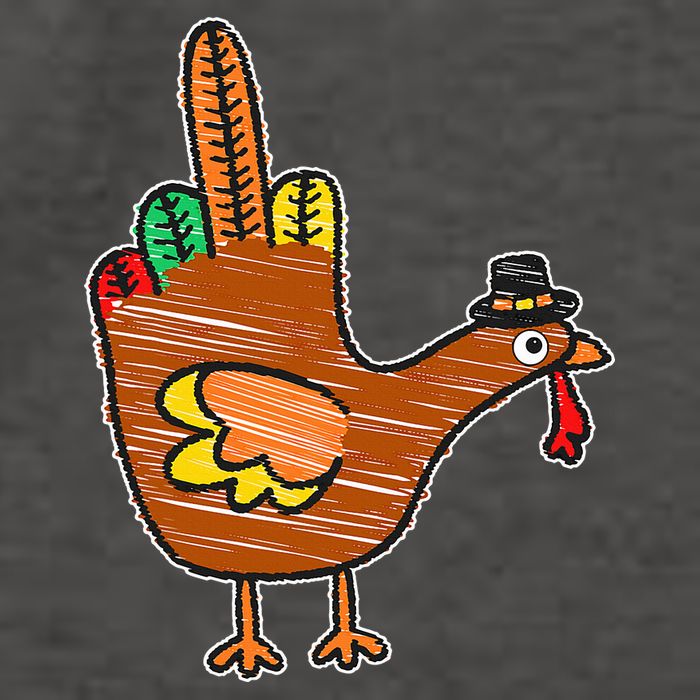 Thanksgiving Turkey Bird Middle Finger Vector Backpack