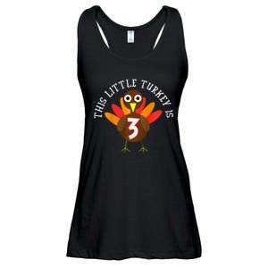 Thanksgiving Third Birthday Three Year Old Ladies Essential Flowy Tank