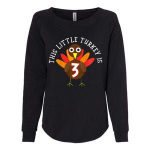 Thanksgiving Third Birthday Three Year Old Womens California Wash Sweatshirt