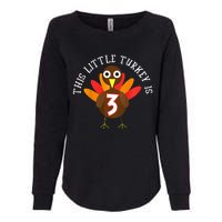 Thanksgiving Third Birthday Three Year Old Womens California Wash Sweatshirt