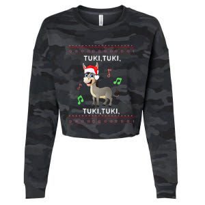 Tuki Tuki Burrito Sabanero Navidad Christmas Cute And Fun  Cropped Pullover Crew