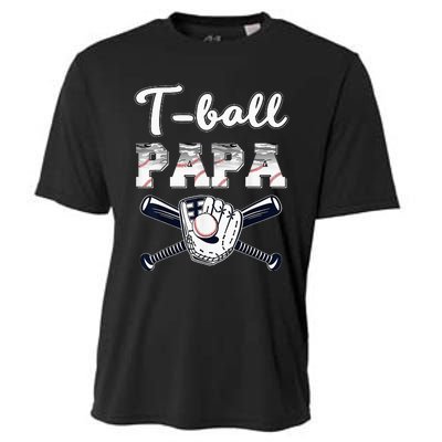 TBall Tee Ball Papa Baseball Dad gift Father's Day Cooling Performance Crew T-Shirt