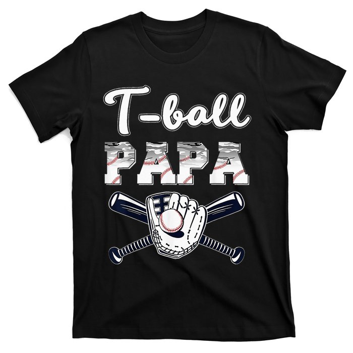 TBall Tee Ball Papa Baseball Dad gift Father's Day T-Shirt