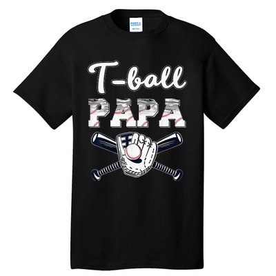 TBall Tee Ball Papa Baseball Dad gift Father's Day Tall T-Shirt