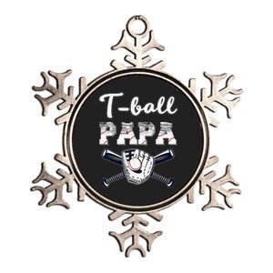 TBall Tee Ball Papa Baseball Dad gift Father's Day Metallic Star Ornament