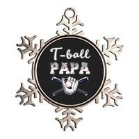 TBall Tee Ball Papa Baseball Dad gift Father's Day Metallic Star Ornament