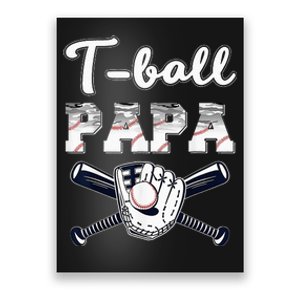 TBall Tee Ball Papa Baseball Dad gift Father's Day Poster