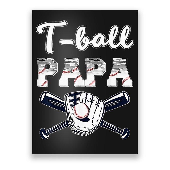 TBall Tee Ball Papa Baseball Dad gift Father's Day Poster