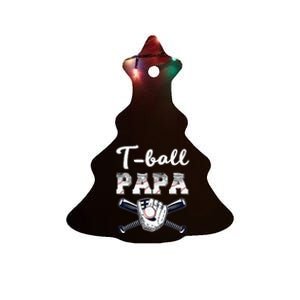 TBall Tee Ball Papa Baseball Dad gift Father's Day Ceramic Tree Ornament