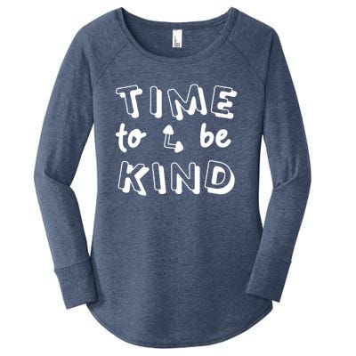 Time To Be Kind Women's Perfect Tri Tunic Long Sleeve Shirt