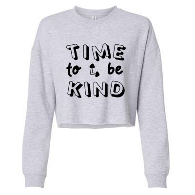 Time To Be Kind Cropped Pullover Crew