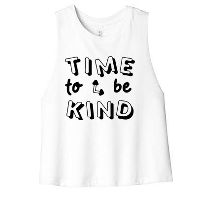 Time To Be Kind Women's Racerback Cropped Tank