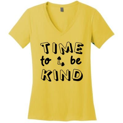 Time To Be Kind Women's V-Neck T-Shirt