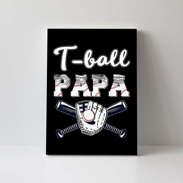 TBall Tee Ball Papa Baseball Dad Game Day Father's Day Canvas