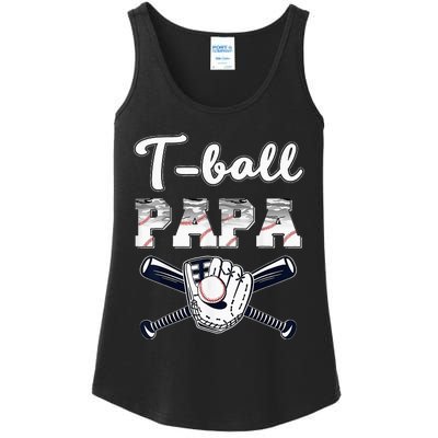 TBall Tee Ball Papa Baseball Dad Game Day Father's Day Ladies Essential Tank