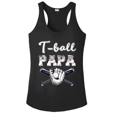 TBall Tee Ball Papa Baseball Dad Game Day Father's Day Ladies PosiCharge Competitor Racerback Tank