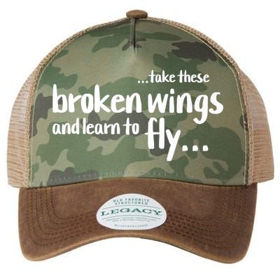 Take These Broken Wings And Learn To Fly Legacy Tie Dye Trucker Hat