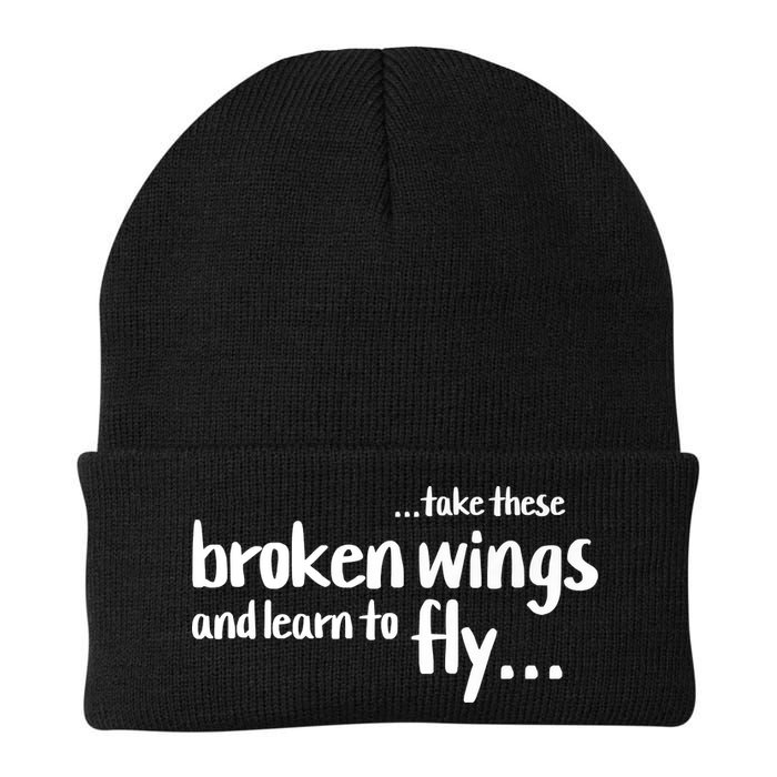 Take These Broken Wings And Learn To Fly Knit Cap Winter Beanie