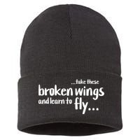 Take These Broken Wings And Learn To Fly Sustainable Knit Beanie