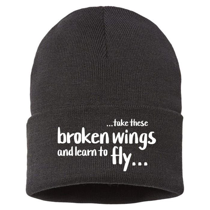 Take These Broken Wings And Learn To Fly Sustainable Knit Beanie
