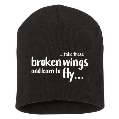 Take These Broken Wings And Learn To Fly Short Acrylic Beanie