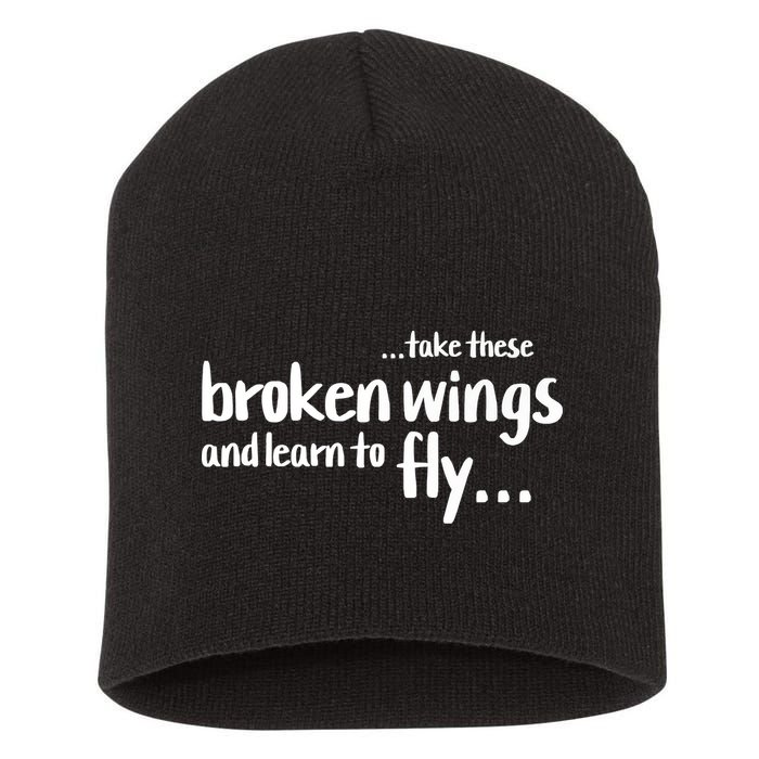 Take These Broken Wings And Learn To Fly Short Acrylic Beanie