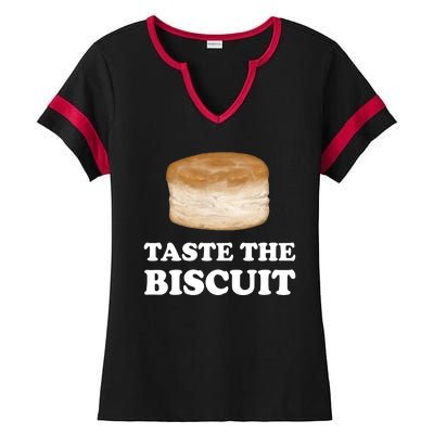 Taste The Biscuit Ladies Halftime Notch Neck Tee