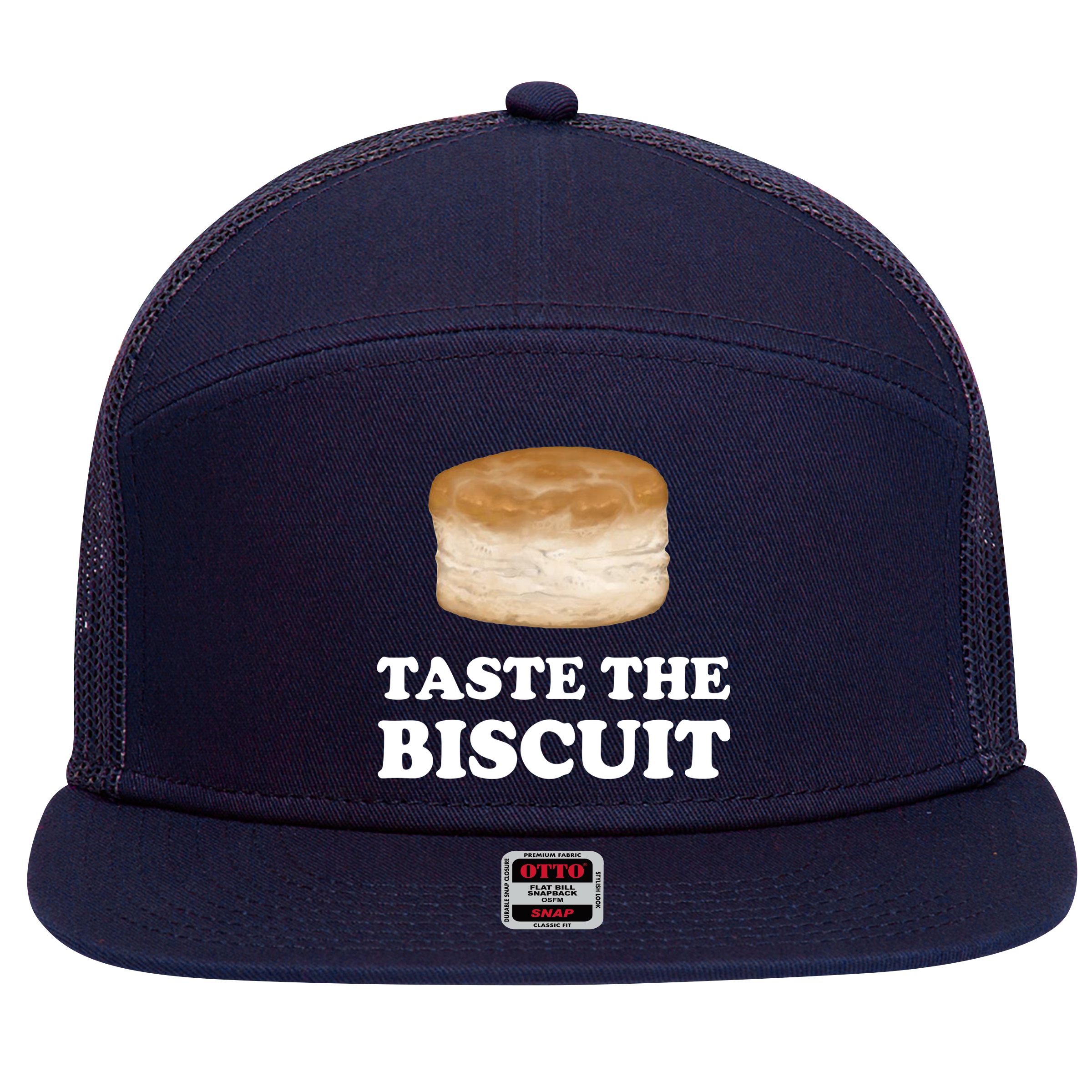 Taste The Biscuit 7 Panel Mesh Trucker Snapback Hat