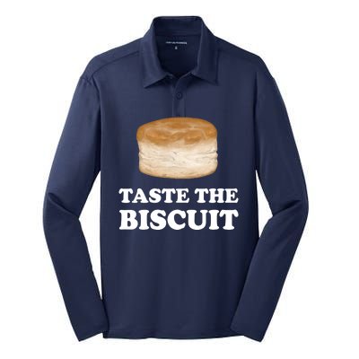 Taste The Biscuit Silk Touch Performance Long Sleeve Polo