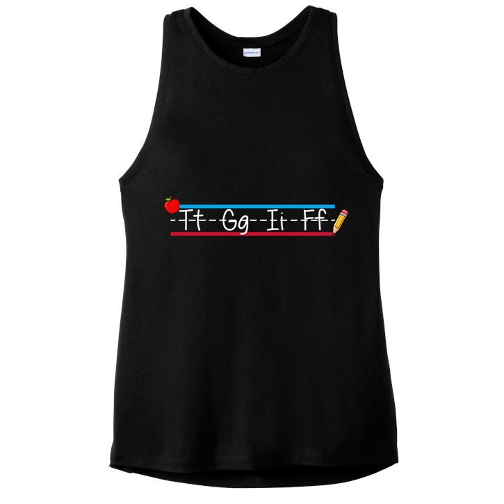 TGIF Teacher Back To School Ladies PosiCharge Tri-Blend Wicking Tank