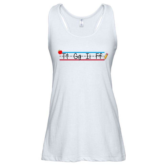 TGIF Teacher Back To School Ladies Essential Flowy Tank