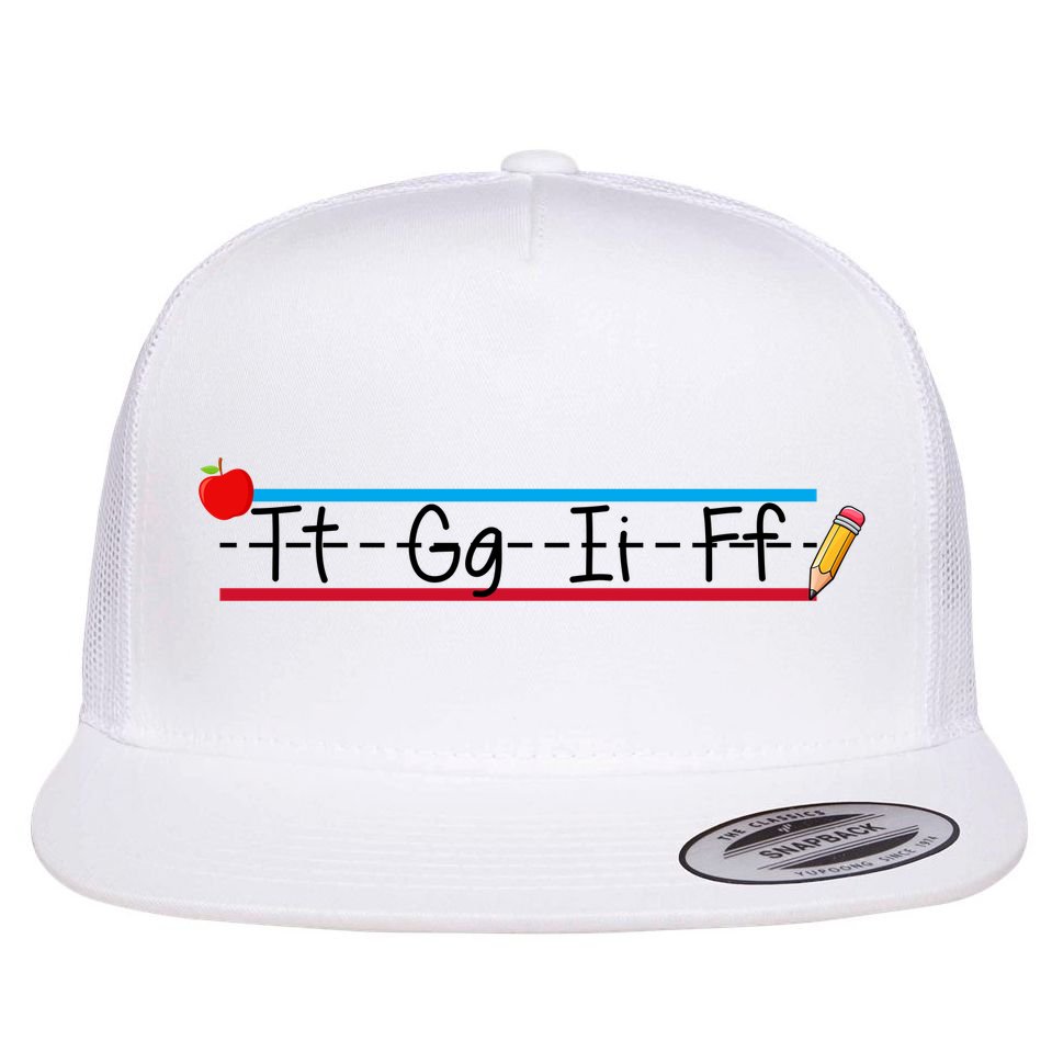 TGIF Teacher Back To School Flat Bill Trucker Hat